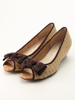 【JELLY BEANS】アトモスガールズ リボンメッシュオープントゥ パンプス/IV