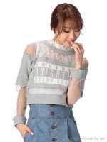 【LIZ　LISA】シースルー×レースインナーSETトップス/グレー