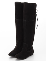 【MOOI】フェミニン スウェード ロングブーツ/NERO(BLK)