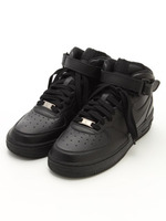 【NIKE】ナイキ エアフォース ワン ミッド GS ミッドカットスニーカー/BLACK/BLACK