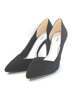 【REZOY】美脚インサイドオープンヒールパンプス/ベージュスエード