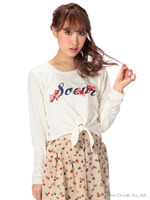 【Tralala】スラブミニ裏毛前しばりプルオーバー/ホワイト