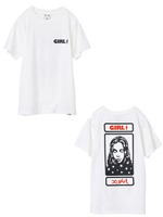 【X-girl x GIRL SKATEBOARDS】GIRL & FACE S/S TEE/LtBLUE