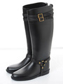 【glifeed】2連ベルトロングレインブーツ/ブラック