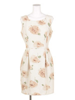 ふんわりフラワーワンピース/ライトブルー