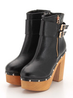 ウッドソールブーツ/WH