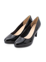 エナメルパンプス/ブラック(019)