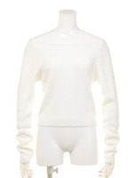 オフショルカシミアタッチニット/オフホワイト