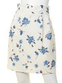 オリジナルモダンフラワー柄スカート/アイボリー