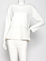 カノコ柄ぺプラムカットソー/カーキ