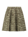 カモフラジャカードフレアスカート/カーキ系(427)