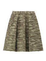 カモフラジャカードフレアスカート/カーキ系(427)