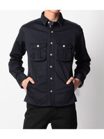 カラーラインテープストレッチシャツ/ネイビー(093)