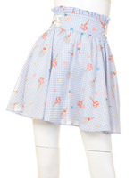 ギンガムキャンディースカート/ブラック