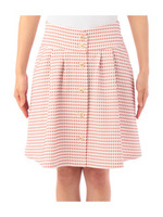 ギンガムジャガード前ボタンスカート/ピンク系(272)