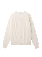 クルーネックニットカーディガン/オフホワイト(003)