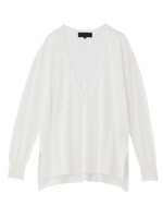 コットンリネンVネックニット/ベージュ系(051)