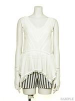 コットンレースブラウス/オフ