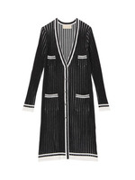 サイドリブニットロングカーディガン/ブラック(519)