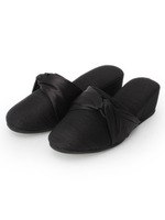 サテンリボンスリッパ/ネイビー(093)