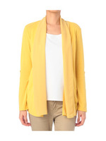シフォン切り替えカーディガン/イエロー系(032)