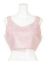 シャイニーマテリアルトップス/PINK×GRAY