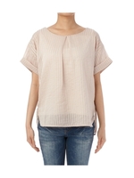 シャドーチェックカラープルオーバー/ベージュ系(051)