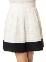 シャドーチェック裾配SK/シロ