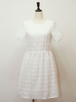 スクエアーオーガンジーワンピース/WH