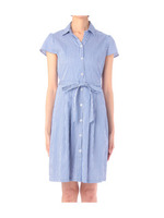 ストライプシャツワンピース/ブルー(392)