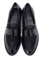 スプリングエナメルローファー/BLACK