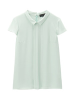 センタープリーツシャツ/グリーン系(021)