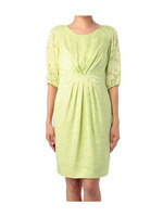 タック切り替えジャカードワンピース/ホワイト(001)