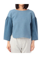 ダイヤ柄デニムトビープルオーバー/ライトブルー(091)