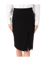 ダブルスリットジャージタイトスカート/ブラック(219)