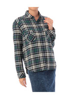 チェック柄ネルシャツ/ダークグリーン(223)