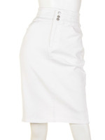 デニムタイトスカート/ホワイト