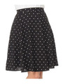 ドットひざ丈フレアースカート/ブラック