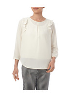 ドビーフリルシャツ/ホワイト(001)