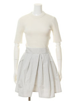 ニットドッキングワンピース/WHT