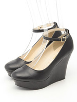 ネックベルトウェッジハパンプス/ベージュ