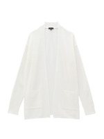 ノーボタンニットカーディガン/ホワイト(001)