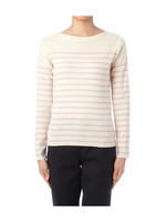 パネルボーダーニット/ベビーピンク(371)