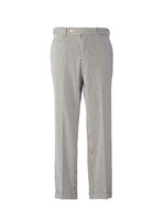 ヒッコリーストレッチ クロップド/ブルー系(394)