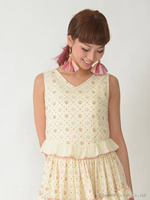 ピースシェルトップス/ブラック