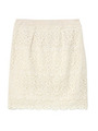 フラワースカラップレーススカート/ホワイト(104)