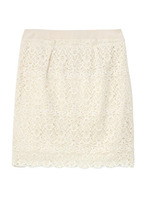 フラワースカラップレーススカート/ホワイト(104)