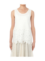 フラワーレースタンクトップ/ネイビー(093)