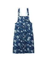 フラワー柄デニムワンピース/ネイビー(393)