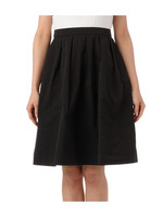 フレアミディ丈スカート/ブラック(019)